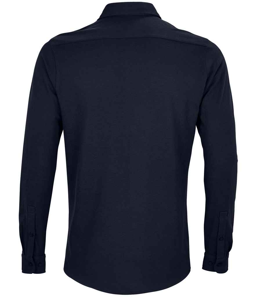 NEOBLU Basile Organic Cotton Long Sleeve Piqué Shirt - Pierre Francis