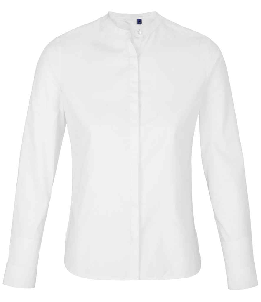 NEOBLU Ladies Bart Mao Collar Long Sleeve Poplin Shirt - Pierre Francis