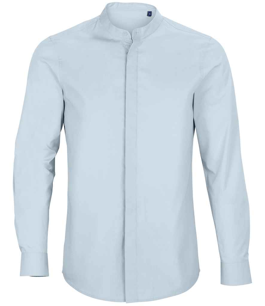 NEOBLU Bart Mao Collar Long Sleeve Poplin Shirt - Pierre Francis