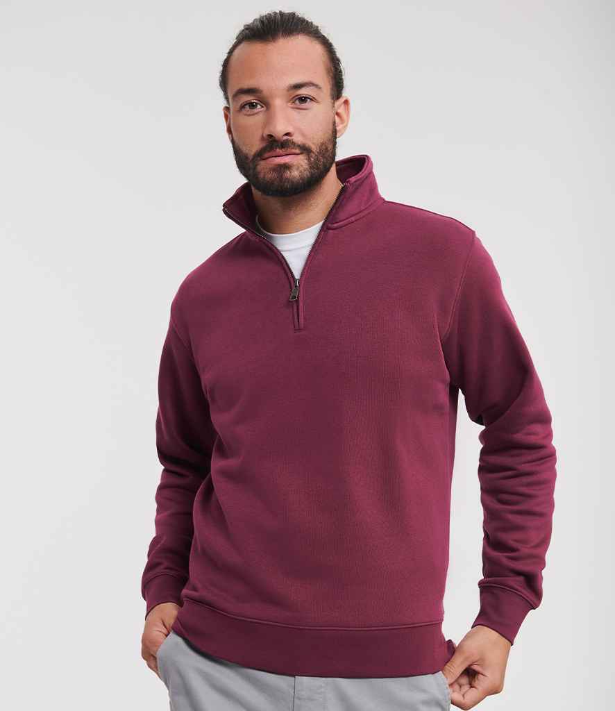 Russell - Authentic Zip Neck Sweatshirt - Pierre Francis