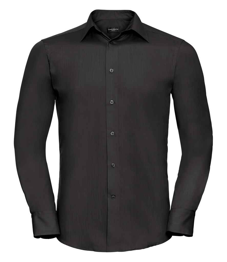 Russell Collection - Long Sleeve Tailored Poplin Shirt - Pierre Francis