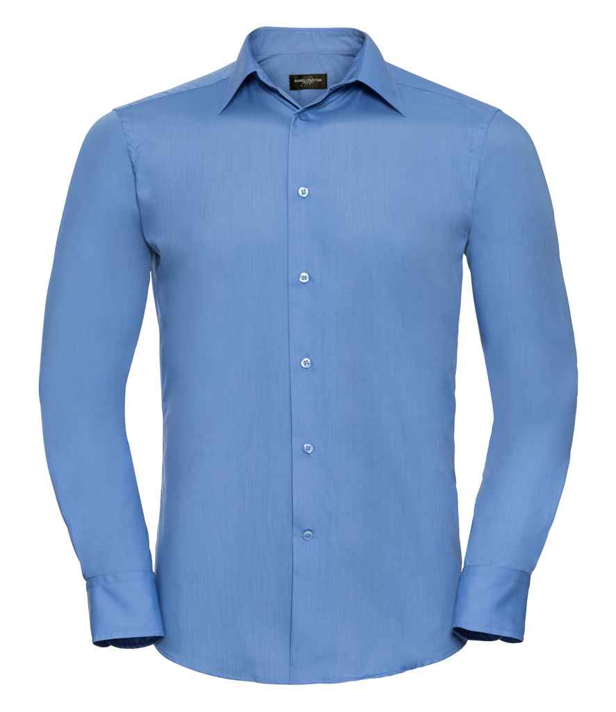 Russell Collection - Long Sleeve Tailored Poplin Shirt - Pierre Francis