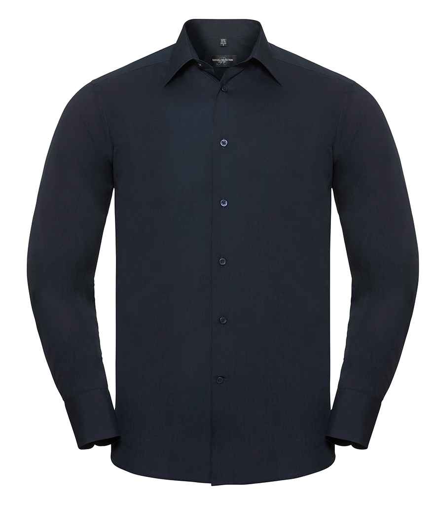 Russell Collection - Long Sleeve Tailored Poplin Shirt - Pierre Francis