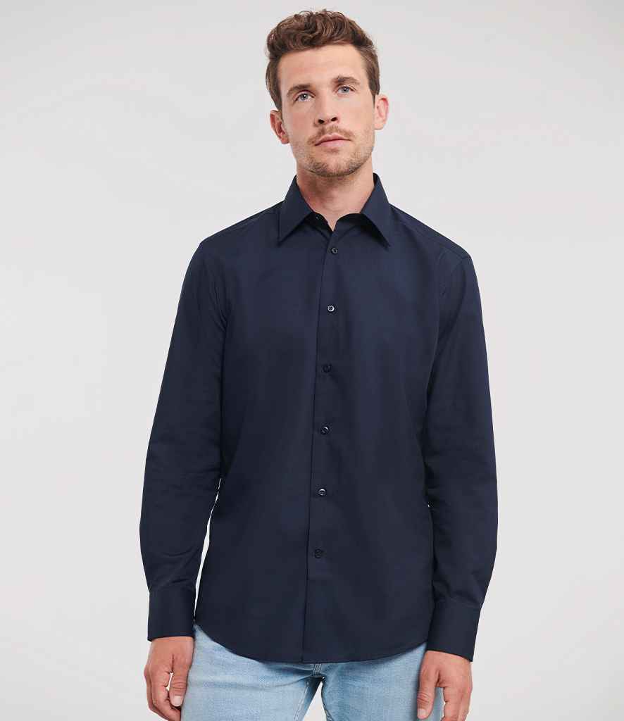 Russell Collection - Long Sleeve Tailored Poplin Shirt - Pierre Francis