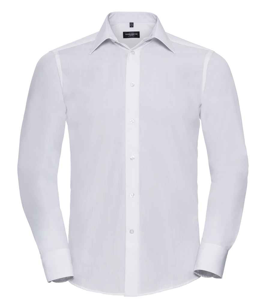 Russell Collection - Long Sleeve Tailored Poplin Shirt - Pierre Francis