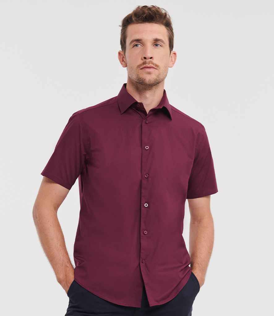 Russell Collection - Short Sleeve Easy Care Fitted Shirt - Pierre Francis