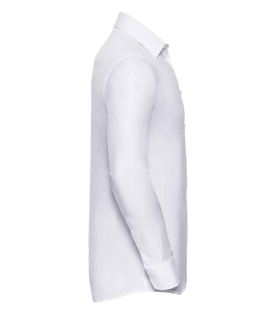 Russell Collection - Long Sleeve Herringbone Shirt - Pierre Francis