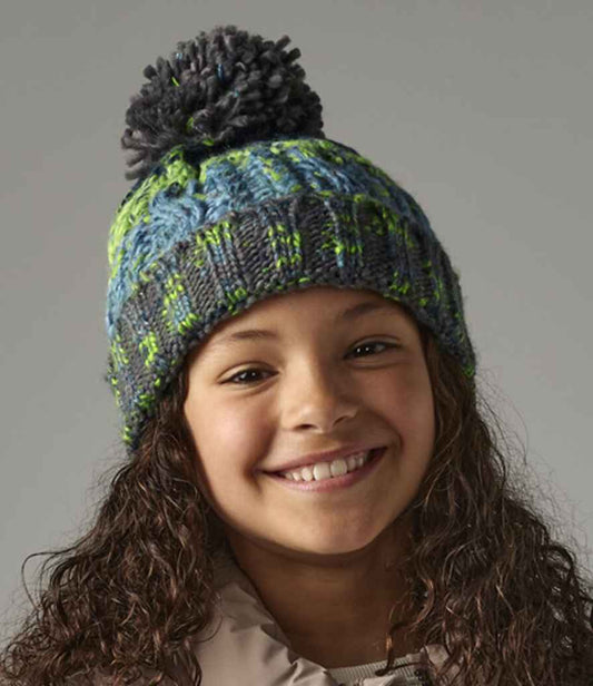 Beechfield - Junior Corkscrew Pom Pom Beanie - Pierre Francis