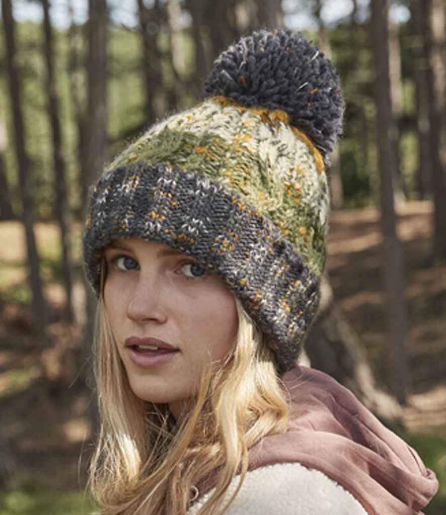 Beechfield - Corkscrew Pom Pom Beanie - Pierre Francis