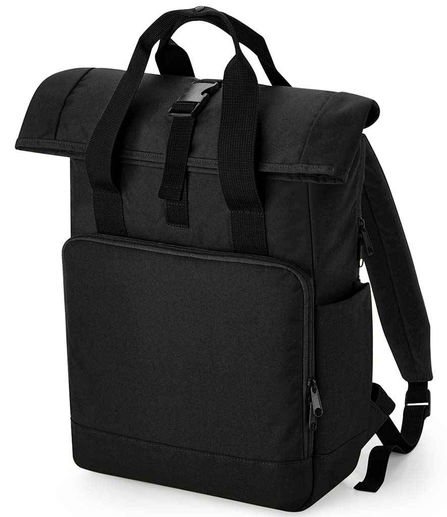 BagBase - Recycled Twin Handle Roll-Top Laptop Backpack - Pierre Francis