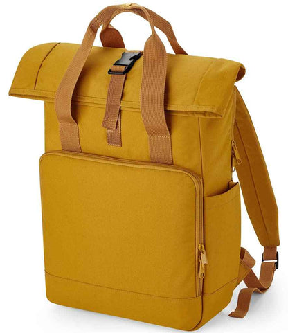 BagBase - Recycled Twin Handle Roll-Top Laptop Backpack - Pierre Francis