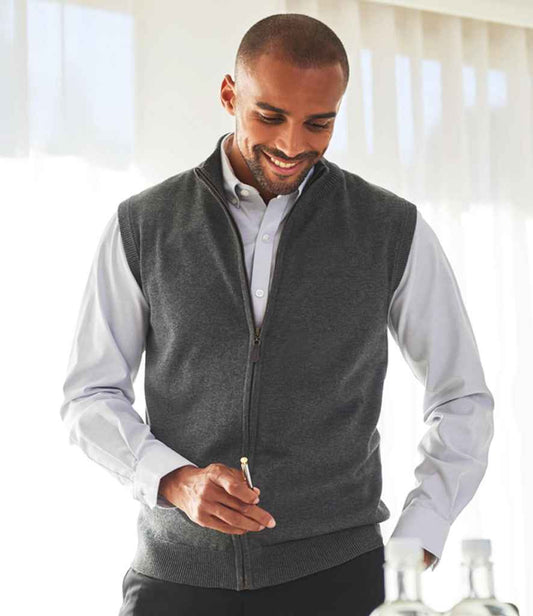 Brook Taverner Lincoln Knitted Zip Gilet - Pierre Francis