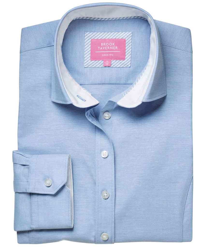 Brook Taverner - Ladies Mirabel Long Sleeve Stretch Oxford Shirt - Pierre Francis