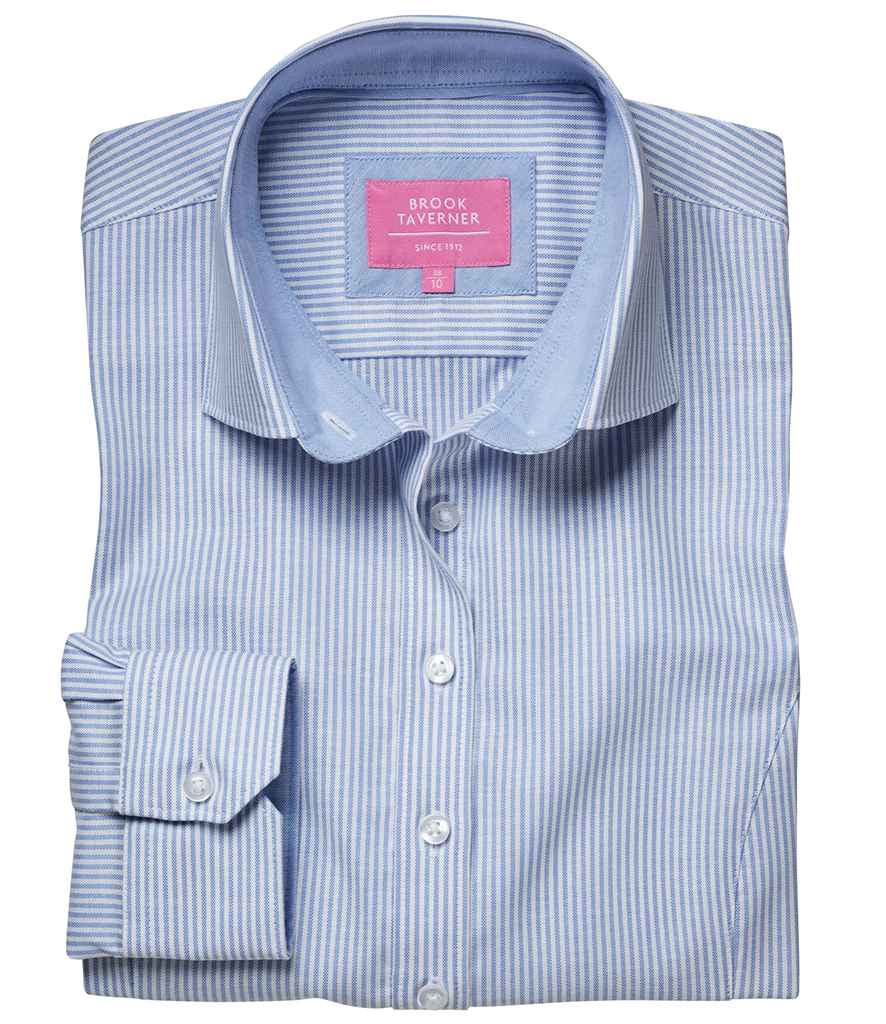 Brook Taverner - Ladies Mirabel Long Sleeve Stretch Oxford Shirt - Pierre Francis