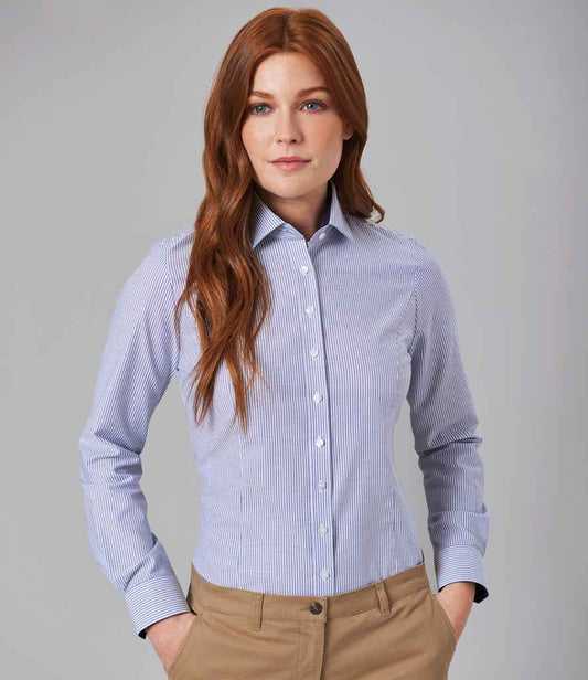 Brook Taverner - Ladies Mirabel Long Sleeve Stretch Oxford Shirt - Pierre Francis