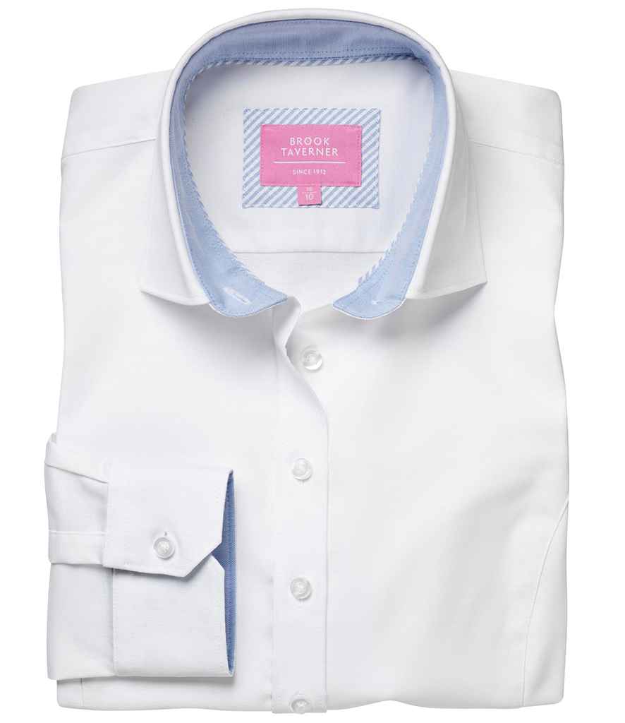 Brook Taverner - Ladies Mirabel Long Sleeve Stretch Oxford Shirt - Pierre Francis