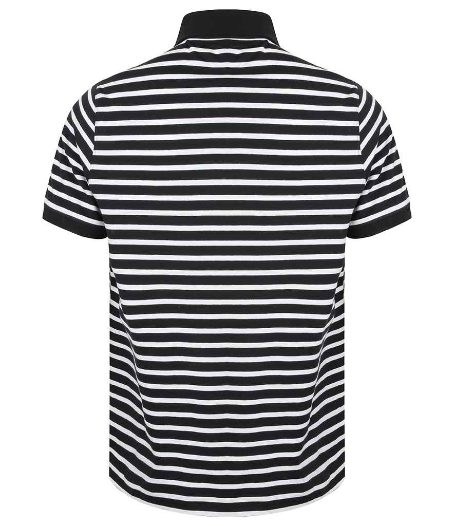 Front Row - Striped Jersey Polo Shirt - Pierre Francis