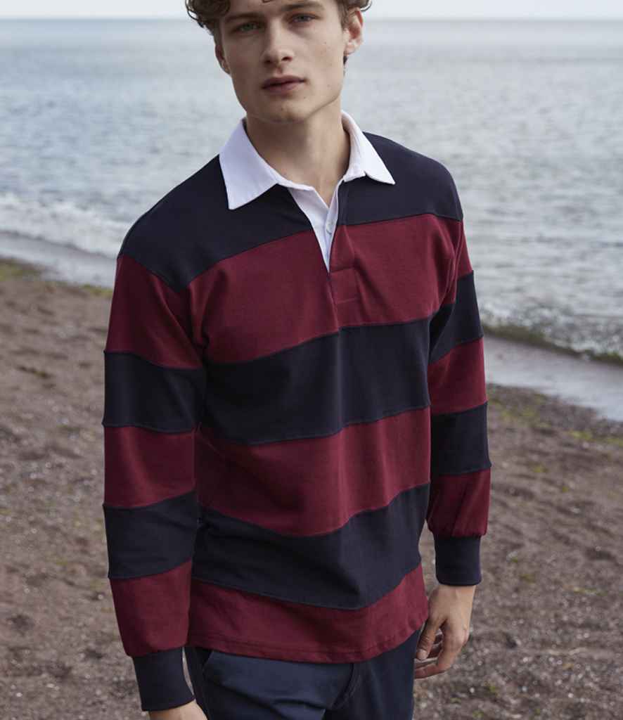 Front Row - Sewn Stripe Rugby Shirt - Pierre Francis