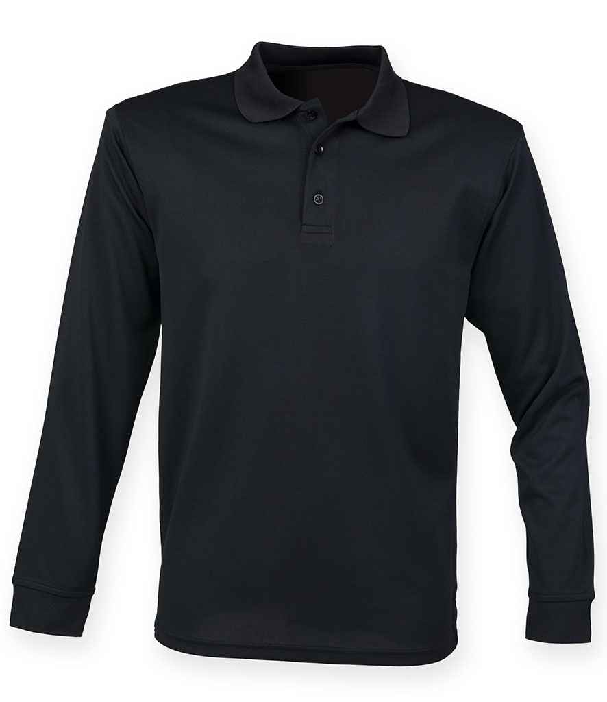 Henbury - Unisex Long Sleeve Coolplus® Piqué Polo Shirt - Pierre Francis