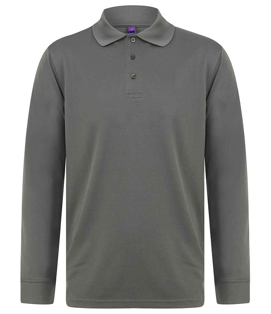 Henbury - Unisex Long Sleeve Coolplus® Piqué Polo Shirt - Pierre Francis