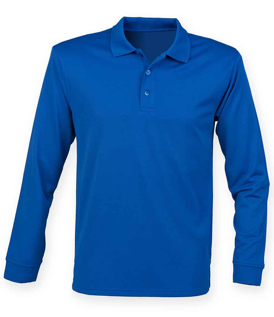 Henbury - Unisex Long Sleeve Coolplus® Piqué Polo Shirt - Pierre Francis