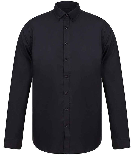 Henbury - Modern Long Sleeve Slim Fit Oxford Shirt - Pierre Francis