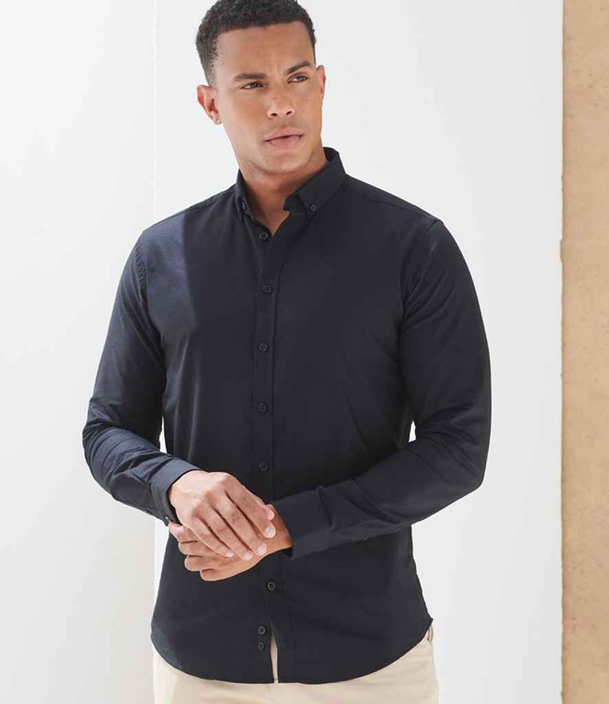 Henbury - Modern Long Sleeve Slim Fit Oxford Shirt - Pierre Francis