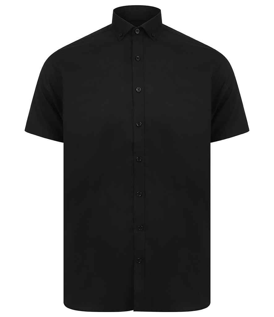 Henbury - Modern Short Sleeve Slim Fit Oxford Shirt - Pierre Francis