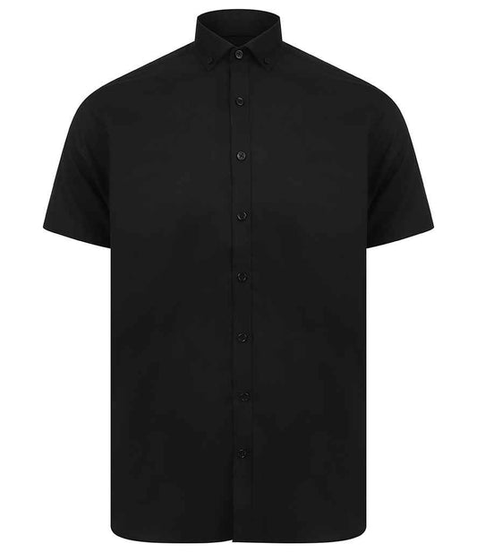 Henbury - Modern Short Sleeve Slim Fit Oxford Shirt - Pierre Francis