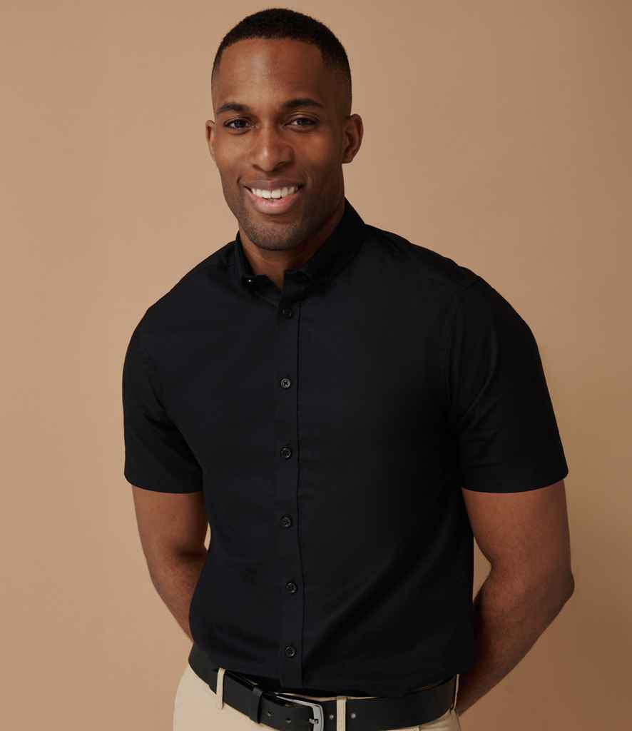 Henbury - Modern Short Sleeve Slim Fit Oxford Shirt - Pierre Francis