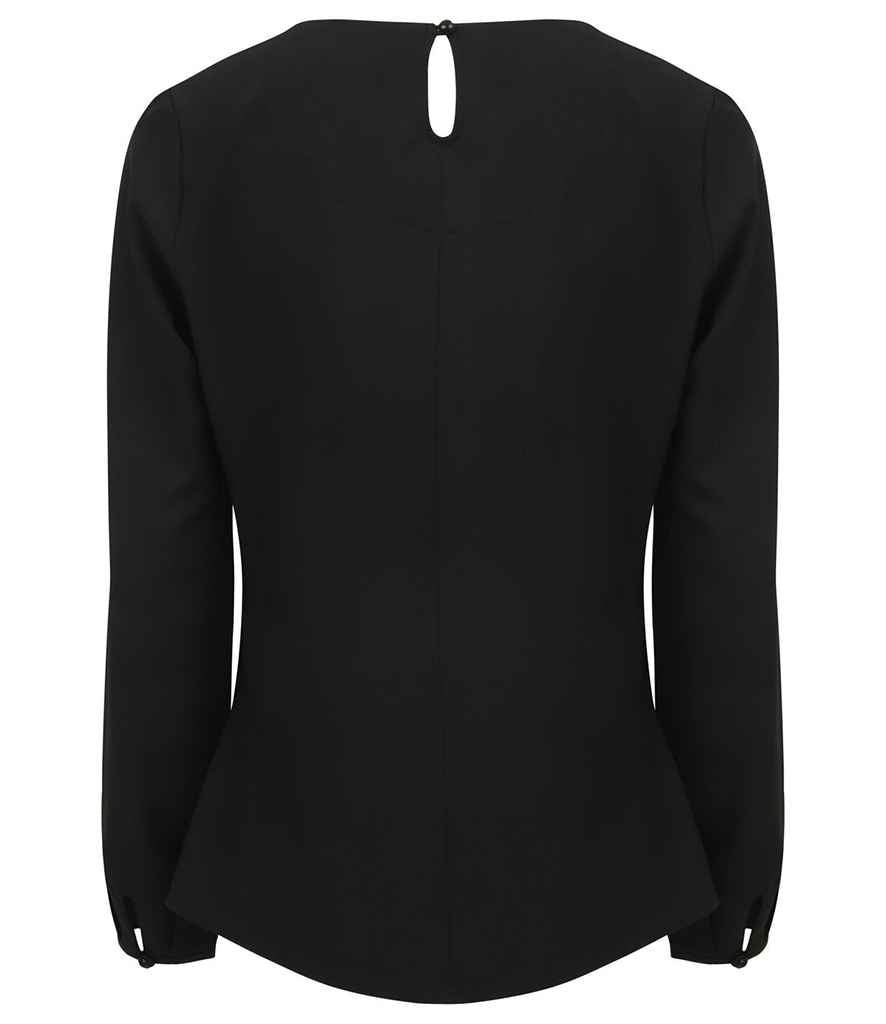 Henbury - Ladies Pleat Front Long Sleeve Blouse - Pierre Francis