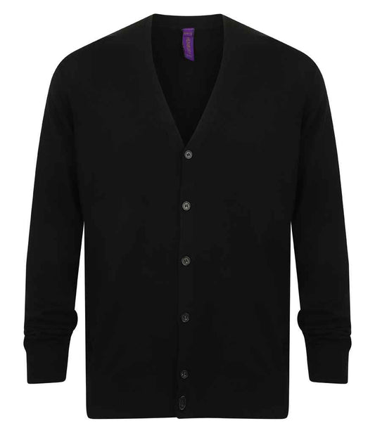 Henbury - Lightweight Cotton Acrylic V Neck Cardigan - Pierre Francis