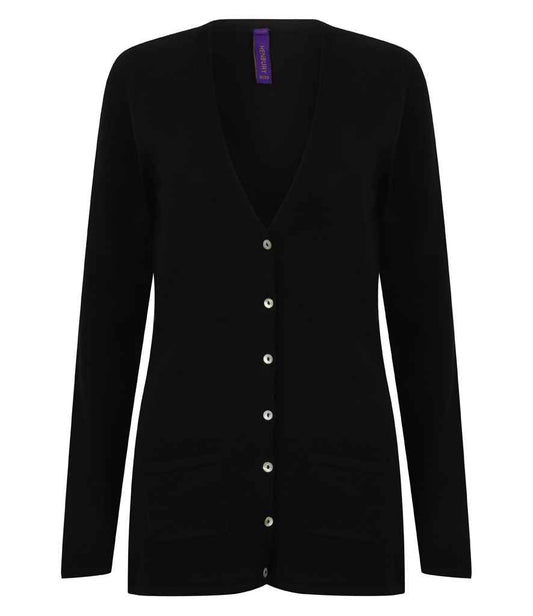 Henbury - Ladies Cotton Acrylic V Neck Cardigan - Pierre Francis