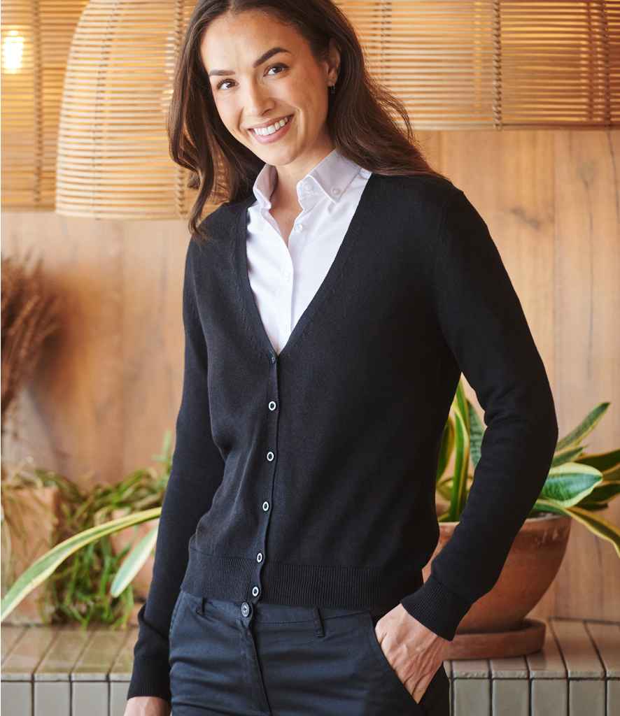 Henbury - Ladies Lightweight V Neck Cardigan - Pierre Francis