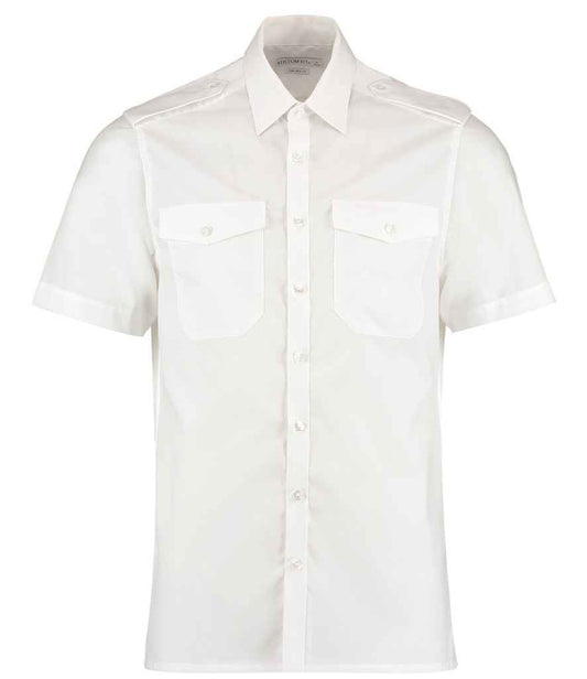 Kustom Kit - Short Sleeve Tailored Pilot Shirt - Pierre Francis