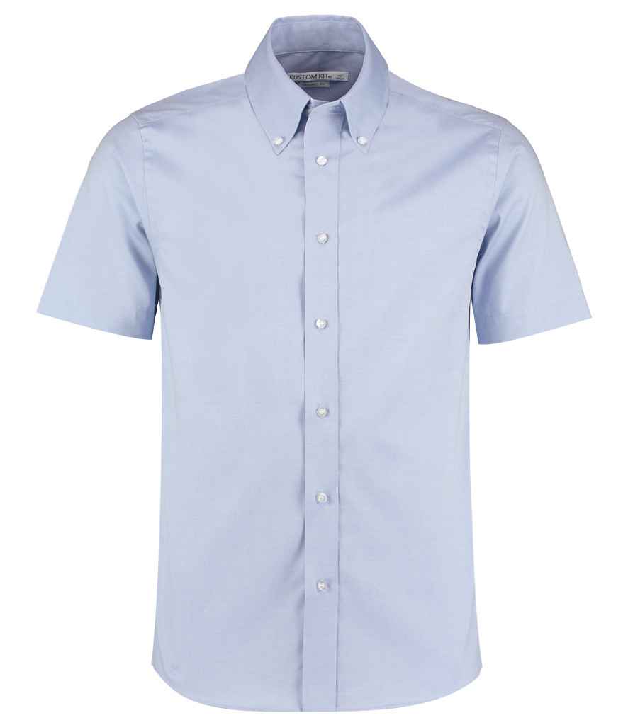 Kustom Kit - Premium Short Sleeve Tailored Oxford Shirt - Pierre Francis