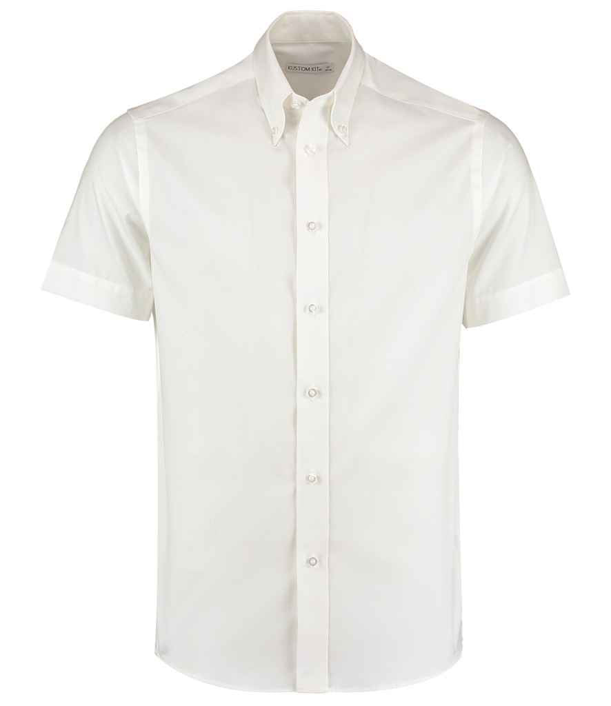 Kustom Kit - Premium Short Sleeve Tailored Oxford Shirt - Pierre Francis