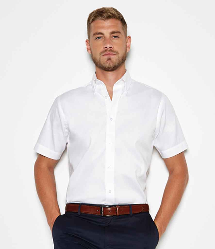 Kustom Kit - Premium Short Sleeve Tailored Oxford Shirt - Pierre Francis