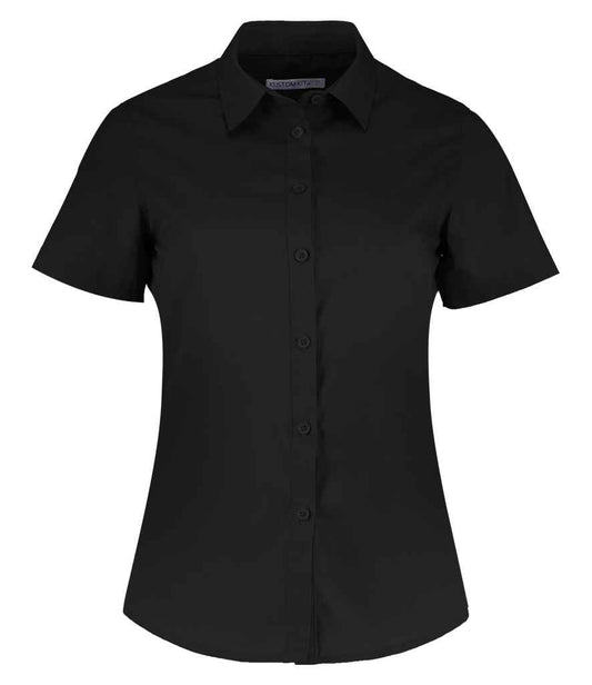 Kustom Kit - Ladies Short Sleeve Tailored Poplin Shirt