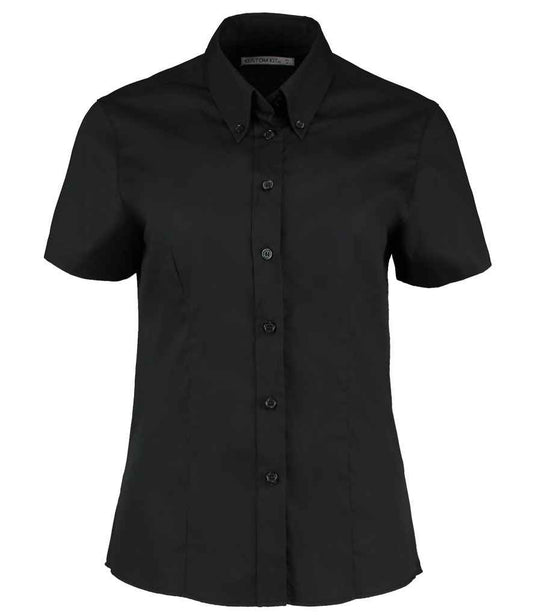 Kustom Kit - Ladies Premium Short Sleeve Tailored Oxford Shirt