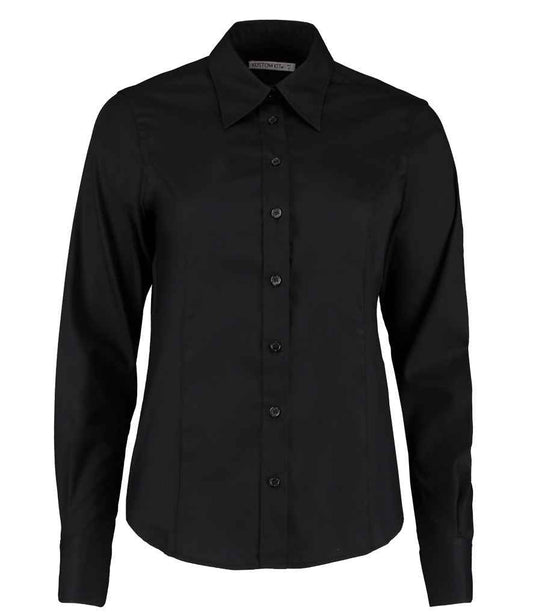 Kustom Kit - Ladies Premium Long Sleeve Tailored Oxford Shirt - Pierre Francis