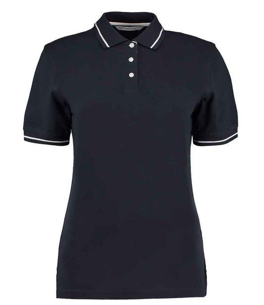 Kustom Kit - Ladies St Mellion Tipped Cotton Piqué Polo Shirt - Pierre Francis