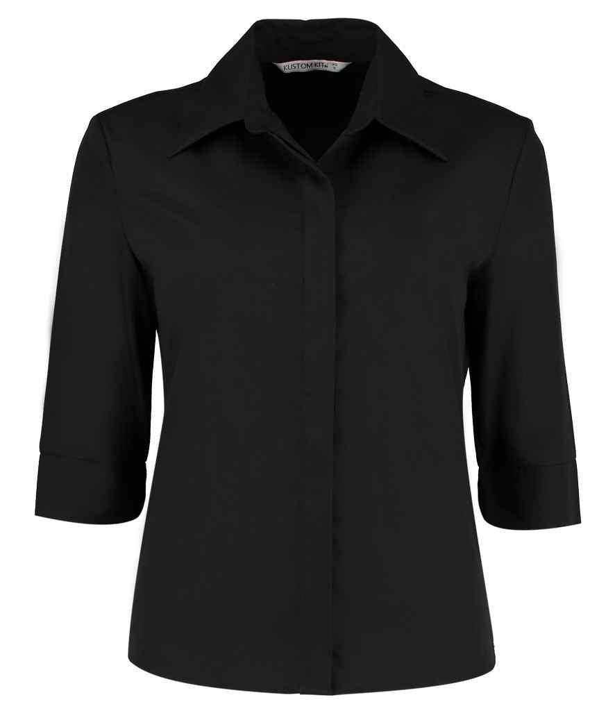 Kustom Kit - Ladies 3/4 Sleeve Tailored Continental Shirt - Pierre Francis