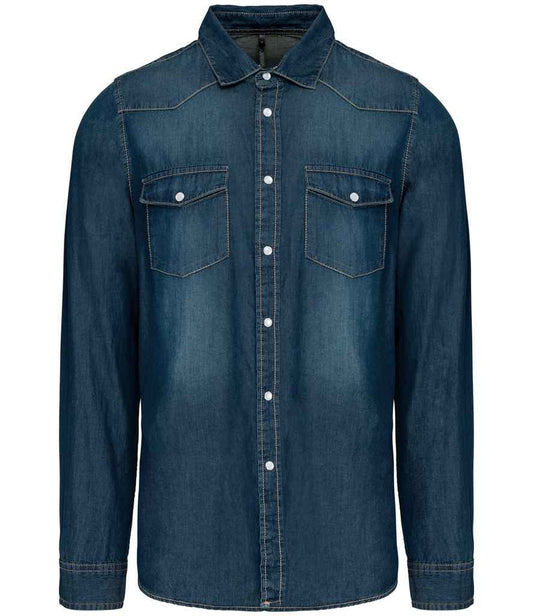 Kariban - Long Sleeve Denim Shirt - Pierre Francis