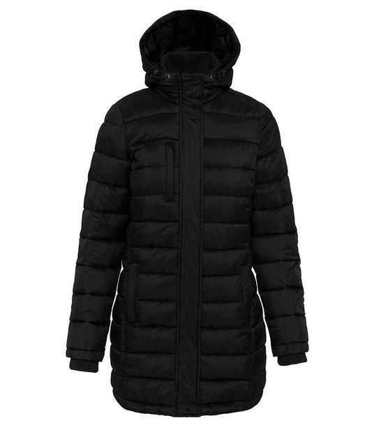 Kariban - Ladies Lightweight Long Padded Parka Jacket - Pierre Francis