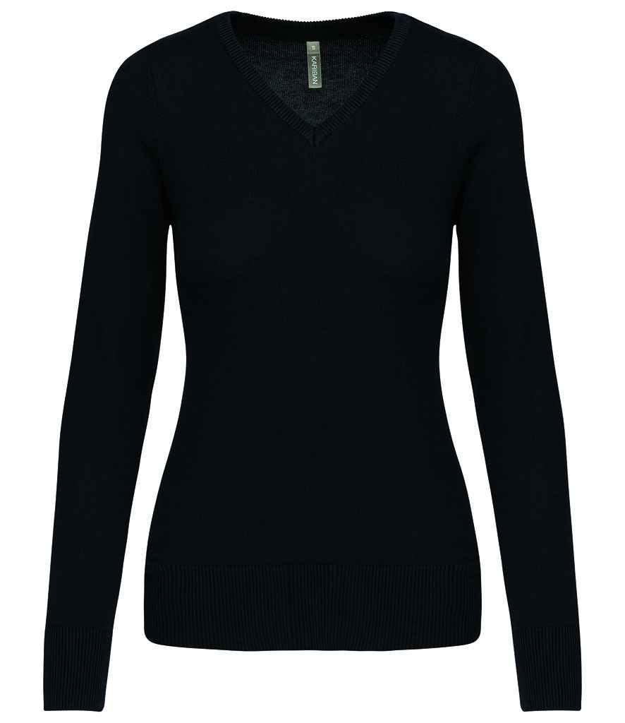 Kariban - Ladies Cotton Acrylic V Neck Sweater - Pierre Francis