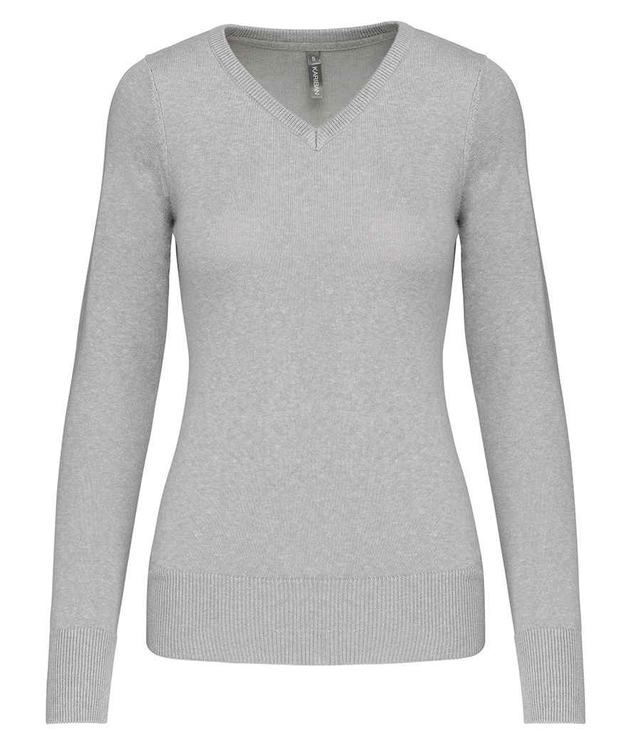 Kariban - Ladies Cotton Acrylic V Neck Sweater - Pierre Francis