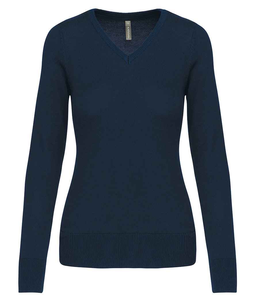 Kariban - Ladies Cotton Acrylic V Neck Sweater - Pierre Francis