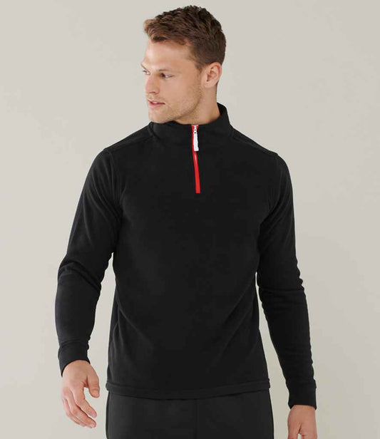 Finden and Hales - Zip Neck Piped Micro Fleece - Pierre Francis