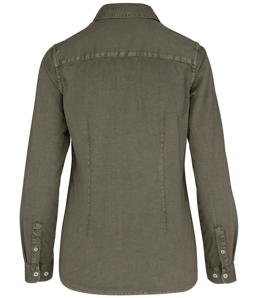 Native Spirit - Ladies Washed Long Sleeve Shirt - Pierre Francis